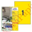 Kép 7/7 - Etikett AVERY 3473 210x297 mm sárga  univerzális 100 címke/doboz 100 ív/doboz
