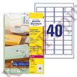 Kép 1/4 - Etikett AVERY L4770-25 45,7x25,4 mm átlátszó 1000 címke/doboz 25 ív/doboz