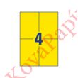 Etikett AVERY 3459 105x148mm univerzális sárga 400 címke/doboz 100 ív/doboz