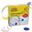 Etikett AVERY 3857 öntapadó jelölőpont adagoló dobozban kék 19mm 250 jelölőpont/doboz