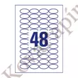 Etikett AVERY L6241-10  40x20 mm univerzális ovális 10 ív/csomag