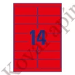 Etikett AVERY L7263R-25 99,1x38,1mm laser neon piros 350 címke/doboz 25 ív/doboz