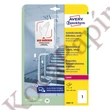 Etikett AVERY L8001-10 210x297mm antimikrobiális fehér 10 címke/doboz 10 ív/doboz
