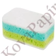 Fürdőszivacs BONUS dupla dörzsis 12x6,5x5cm 3 színű