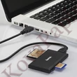 Memóriakártya olvasó HAMA Slim USB 3.0 fekete