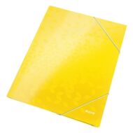 Gumis mappa LEITZ Wow A/4 karton 15 mm sárga