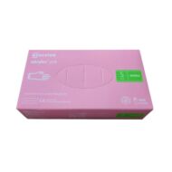 Gumikesztyű egyszer használatos nitril púdermentes pink S 7