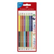 Színes ceruza FABER-CASTELL Bicolor kétszínű 8 db/készlet 16 szín/ készlet