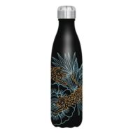 Kulacs duplafalú ARS UNA fém BPA-mentes 500 ml Catalina fekete virágos