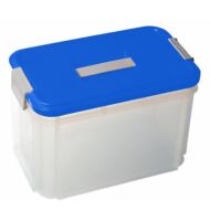 Tároló doboz CURVER műanyag fedővel 14L kék-alumínium ezüst