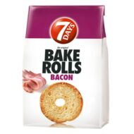 Kétszersült kenyérkarika 7DAYS Bake Rolls bacon 80g