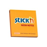 Öntapadó jegyzettömb STICK`N 76x76mm neon narancs 100 lap