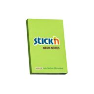 Öntapadó jegyzettömb STICK`N 76x51mm neon zöld 100 lap