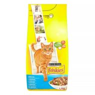 Állateledel száraz PURINA Friskies macskáknak lazaccal és zöldségekkel 1,7kg
