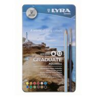 Színes ceruza LYRA Graduate Aquarell hatszögletű fémdoboz 12 db/készlet