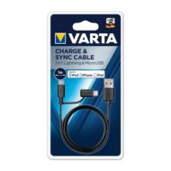 Kábel töltő és szinkronizáló VARTA Lightning és Micro USB csatlakozással