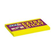 Öntapadó jegyzettömb STICK`N extra erős 76x127mm neon sárga 90 lap