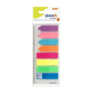 Öntapadó oldaljelölő STICK`N műanyag neon színek 4x45x12mm + nyilak 4x42x12 mm