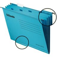 Függőmappa ESSELTE Classic A/4 elválasztólapokkal újrahasznosított karton kék 10 db/csomag