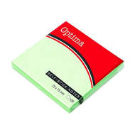 Öntapadós jegyzet OPTIMA 75x75mm pasztell zöld 100 lap