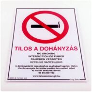 Piktogram Tilos a dohányzás! többnyelvű fehér új