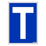 Matrica T betű kék "C"