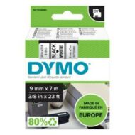 Feliratozó szalag DYMO D1 9mm x 7m fehér alapon fekete írásszín