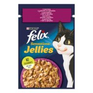 Állateledel alutasakos FELIX Sensations Jellies macskáknak kacsa aszpikban 85g