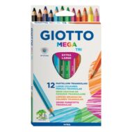 Színes ceruza GIOTTO mega trio jumbo 12 db/készlet