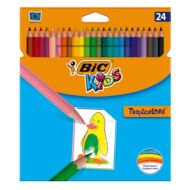 Színes ceruza BIC Kids Tropicolors hatszögletű 24 db/készlet