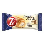 Croissant 7DAYS Super Max Cream&Cookies vanília ízű töltelékkel kakaós keksz darabokkal 110g