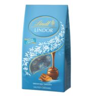 Csokoládé LINDT Lindor Salted Caramel sós karamellás tejcsokoládé golyók dísztasakban 137g