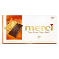 Csokoládé MERCI Narancsos-Manulás 70% étcsokoládés 100g