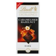 Csokoládé LINDT Excellence karamellizált mogyorós étcsokoládé 100g
