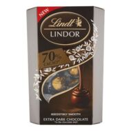 Csokoládé LINDT Lindor 70% Cacao étcsokoládé golyók díszdobozban 200g