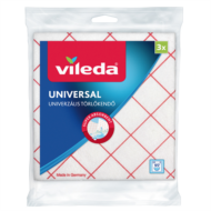Törlőkendő VILEDA Universal 36x34 cm piros-fehér 3 darab/csomag
