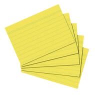 Kartotékkártya A/7 vonalas sárga 100 ív/csomag