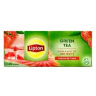 Zöld tea LIPTON Málna-Eper 25 filter/doboz