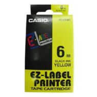 Feliratozó szalag CASIO XR 6 YW1 6mm x 8m sárga alapon fekete írásszín