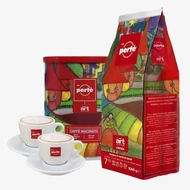 Ajándékcsomag CAFFÉ PERTÉ Art of Coffee szemes kávé kóstoló csomag + csésze szett