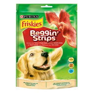 Állateledel jutalomfalat PURINA Friskies Beggin` Strips kutyáknak bacon 120g