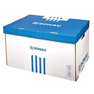 Archiváló konténer dobozoknak DONAU 555x370x315 mm felfelé nyíló tetővel kék