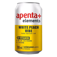 Ásványvíz szénsavmentes APENTA+ Elements White Peach Vibe 0,33L