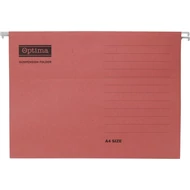 Függőmappa OPTIMA A/4 karton piros 25 darabos