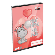 Füzet LIZZY CARD A/5 32 lapos kockás 27-32 Tiny Hippo