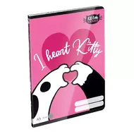 Füzet LIZZY CARD A/5 32 lapos sima 20-32 Kittok Heart Kitty