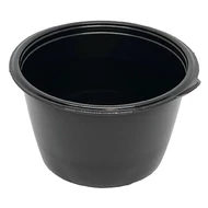 Levesestál műanyag 750 ml fekete 50 darabos 15081
