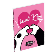 Notesz LIZZY CARD A/7 papírfedeles Kittok Heart Kitty