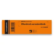 Nyomtatvány ellenőrző sorszámtömb PÁTRIA D2 100 lapos 146x40 mm sárga