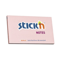 Öntapadó jegyzettömb STICK`N 76x127mm pasztell pink 100 lap